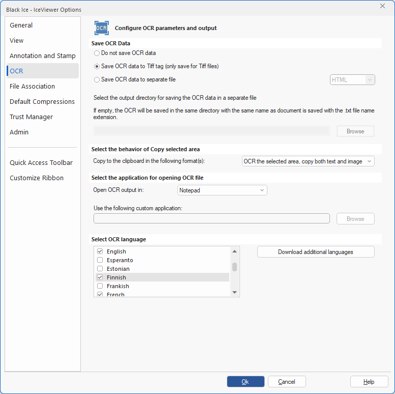 OCR the scanned documents