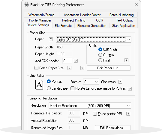 Printer Manager User Interface